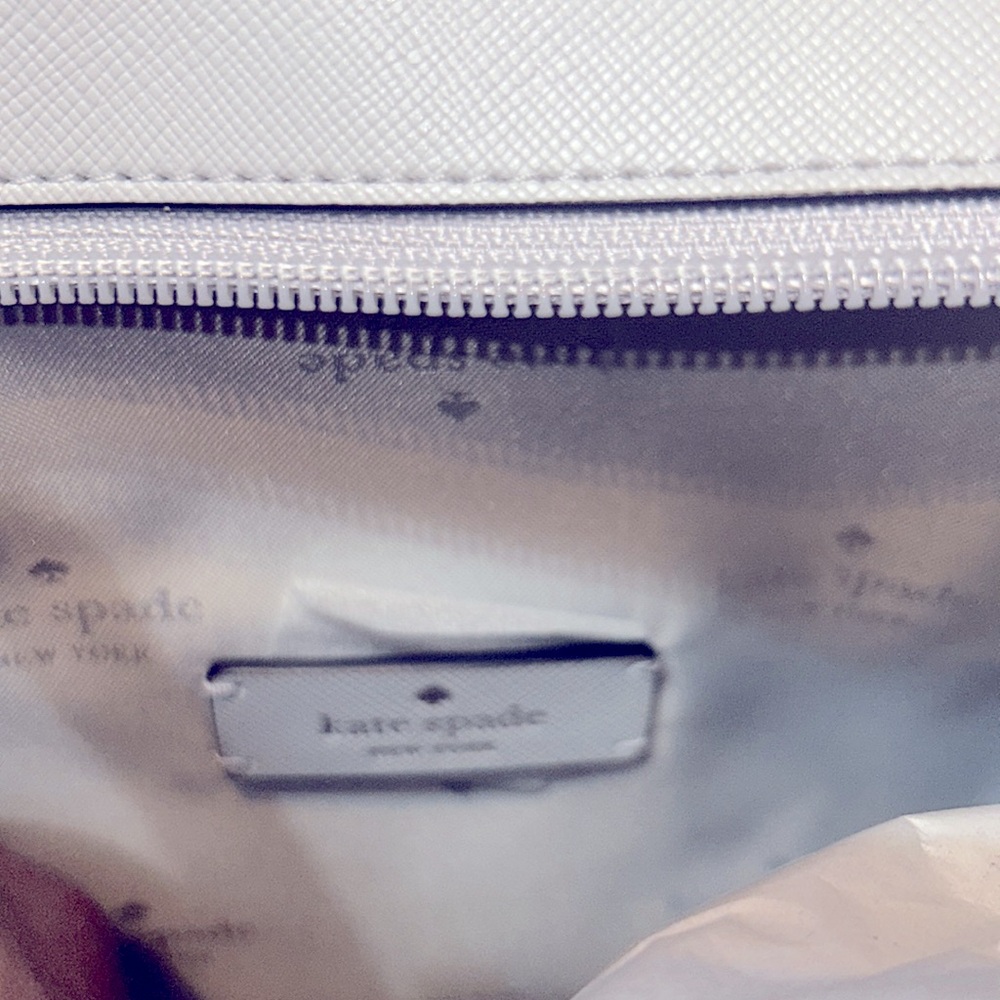 Kate Spade ♠️ NEW YORK Tote safiano platinum Dana - Picture 7 of 8